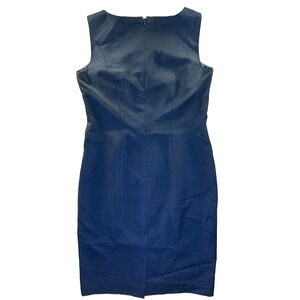 Kasper Separates Women's Black Sheath Dress Size 8 Sleeveless Zip